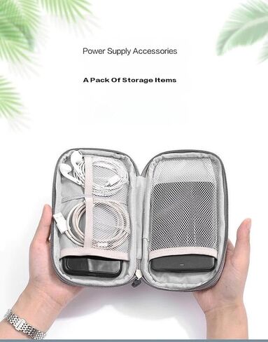 Portable Cable Management Bag‌ – Zippered Multi-Layer Storage Protects Devices from Scratches & Drops - Black in Saudi Arabia