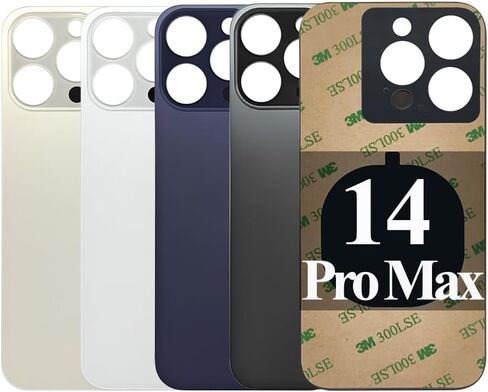 1Pcs/Lot Battery Cover Glass for iPhone 14 Pro Max Back Housing Replacement with Small Parts Metal Plate Magnetic for iPhone 14PM 2in1 Big Hole Back Glass Rear Door Case (Purple) in Saudi Arabia