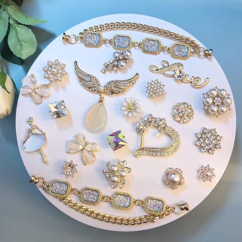 Acwenie Bling Shoe Charms إكسسوارات المجوهرات لتزيين حفلات النساء والفتيات وهدايا عيد الميلاد in Kuwait