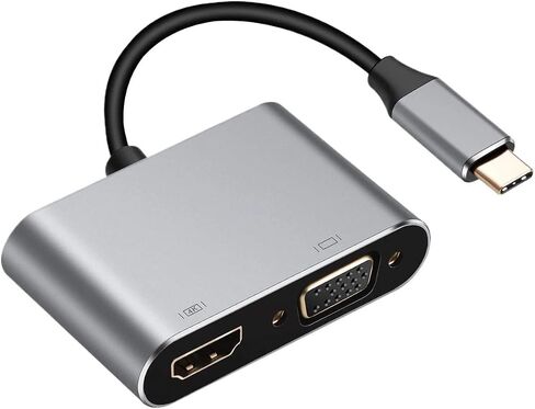 محول USB C إلى HDMI متوافق مع V/GA ​​TY>pe C Digital AV متعدد المنافذ 3 محول إلى 4K 1080P سريع لـ (2 في 1) in Kuwait