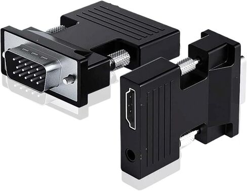 HDMI-Compatible Female to V/GA Male Converter 3.5 Ja-ck Cable Adapter 1080P FHD Video Output for TV M>oni>tor Projector in Saudi Arabia