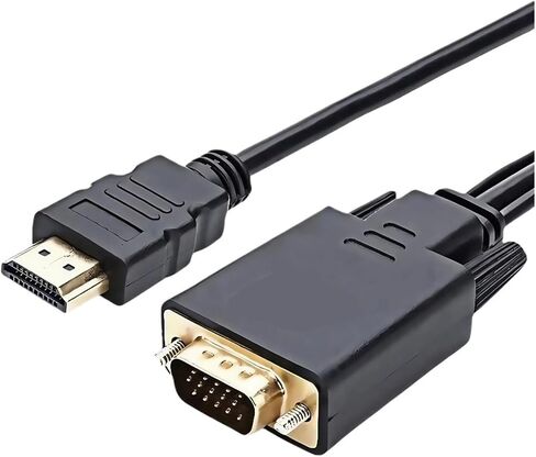 HDMI-Compatible to V/GA Adapter to Line Converter Cable 1.8M FHD 1920 * 1080P for Desktop PC TV M>oni>tor Projector(3meters) in Saudi Arabia