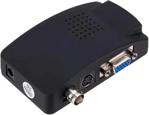 S-Video V/GA to Video Converter 1080P BNC to Output Adapter Digital Switch Box for PC TV Camera DVD DVR(EU Plug) in Saudi Arabia