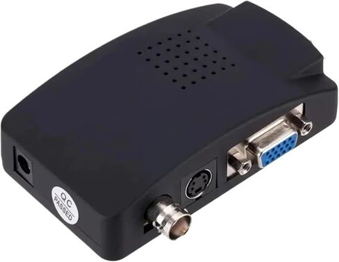 S-Video V/GA to Video Converter 1080P BNC to Output Adapter Digital Switch Box for PC TV Camera DVD DVR(EU Plug) in Saudi Arabia