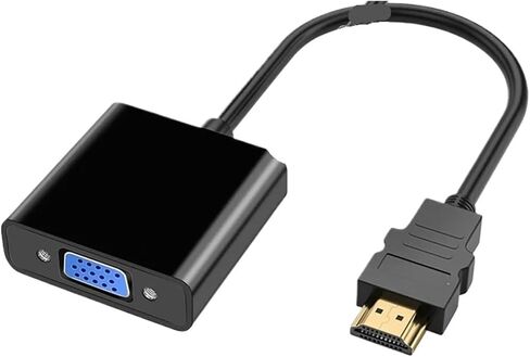 1080P HDMI-Compatible to V/GA Adapter Cable with 3.5mm Power Supply Male to Female Converter for TV Box PC Projector(Black No Cable) in Saudi Arabia