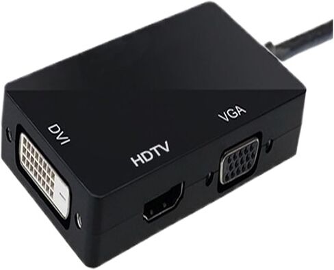 كابل محول 3 في 1 ديسبلاي بورت DP إلى DVI V/GA ​​HDMI متوافق مع موصل محول 1080P لجهاز العرض PC HDTV M>oni>tor in Saudi Arabia