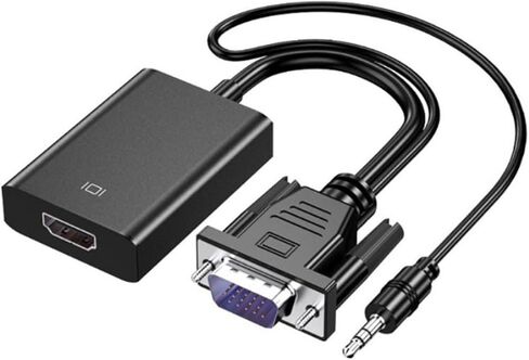 محول محول V/GA ​​إلى HDMI كابل ذكر إلى أنثى مع محول 1080P V/GA ​​للكمبيوتر الشخصي إلى جهاز عرض HDTV (VGA إلى HDMI) in Saudi Arabia