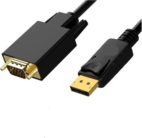to HDMI Cable DP Male to Male V/GA DVI HDMI Video Cable 4K 1080P for Computer TV Projector M>oni>tor 1.8m(DP to VGA 1080P) in Saudi Arabia