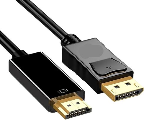 to HDMI Cable DP Male to Male V/GA DVI HDMI Video Cable 4K 1080P for Computer TV Projector M>oni>tor 1.8m(DP to VGA 1080P) in Saudi Arabia