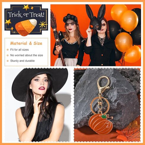 Pumpkin Keychain Halloween Keychain Pumpkin Bag Charms Halloween Charms for Purse in Saudi Arabia