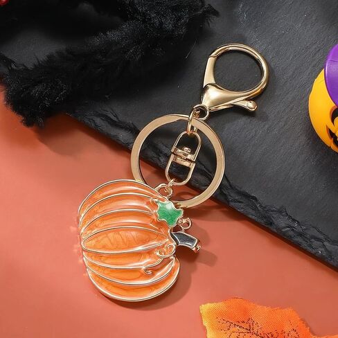 Pumpkin Keychain Halloween Keychain Pumpkin Bag Charms Halloween Charms for Purse in Saudi Arabia