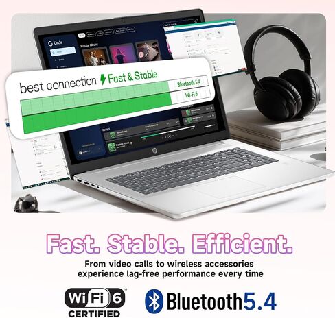 HP 2025 17.3″ FHD Laptop Computer, Intel 8-Core Processor, Windows 11 Pro, Copilot AI, Up to 9.5H Battery Life for Student & Business, Wi‑Fi 6, Bluetooth 5.4, with Accessories Kit (32GB RAM | 1TB SSD) in Saudi Arabia