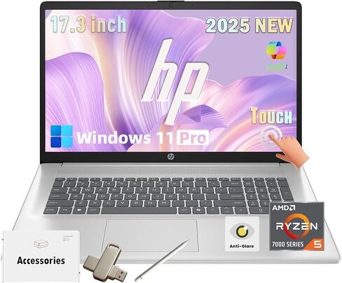 HP 15.6 Touchscreen Laptop Computer - Windows 11Pro, AI Copilot, 16GB RAM + 1TB SSD, 15.6'' FHD Anti-Glare Touchscreen (1920 x 1080), Intel 8 Core i3-N305, Intel UHD Graphics, WiFi-6, Moonlight Blue in Saudi Arabia