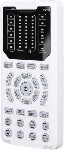 Asixxsix Portable Voice Changer, 15 Voice Modes Noise Reduction Sound Card with Headphone Microphone, Sound Board Voice Disguiser for Phone Laptops Computer Games in Saudi Arabia