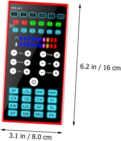 Multi-Purpose Compact Voice Disguiser Sound Card with Dual Dsp Noise Reduction Low Power Consumption Audio Mixer for Live Streaming Podcasting Gaming and Computer Voice Changing in Kuwait