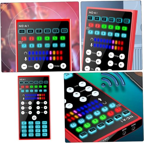 Multi-Purpose Compact Voice Disguiser Sound Card with Dual Dsp Noise Reduction Low Power Consumption Audio Mixer for Live Streaming Podcasting Gaming and Computer Voice Changing in Kuwait