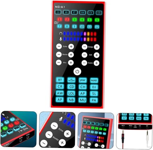 Multi-Purpose Compact Voice Disguiser Sound Card with Dual Dsp Noise Reduction Low Power Consumption Audio Mixer for Live Streaming Podcasting Gaming and Computer Voice Changing in Kuwait