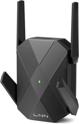 LNN AX1800 WiFi 6 Extender, Gigabit Ethernet Port, Dual-Band 2.4/5GHz Signal Booster Repeater, Up to 1.8Gbps, Covers 1500 Sq. Ft, Multi-Devices, App-Free Setup, AP Mode in Saudi Arabia