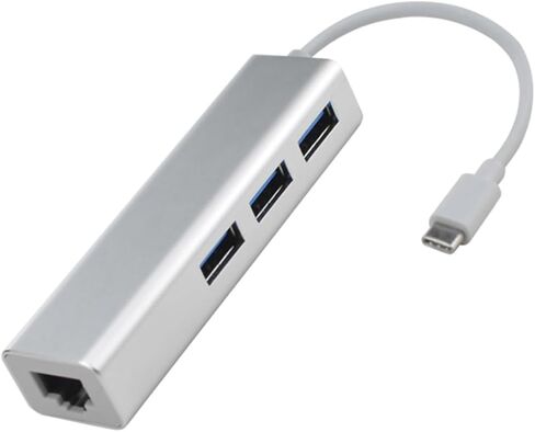 Angoily Type-c to USB Hub Ethernet Adapter for and Compatible High-Speed Data to and Play White in Saudi Arabia