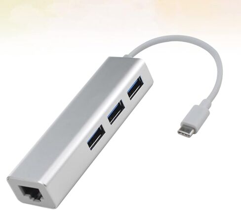 Angoily Type-c to USB Hub Ethernet Adapter for and Compatible High-Speed Data to and Play White in Saudi Arabia