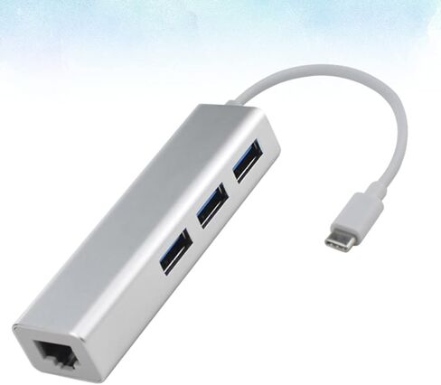 Angoily Type-c to USB Hub Ethernet Adapter for and Compatible High-Speed Data to and Play White in Saudi Arabia