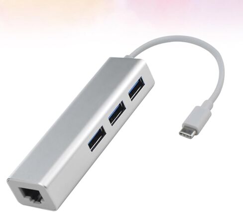 Angoily Type-c to USB Hub Ethernet Adapter for and Compatible High-Speed Data to and Play White in Saudi Arabia