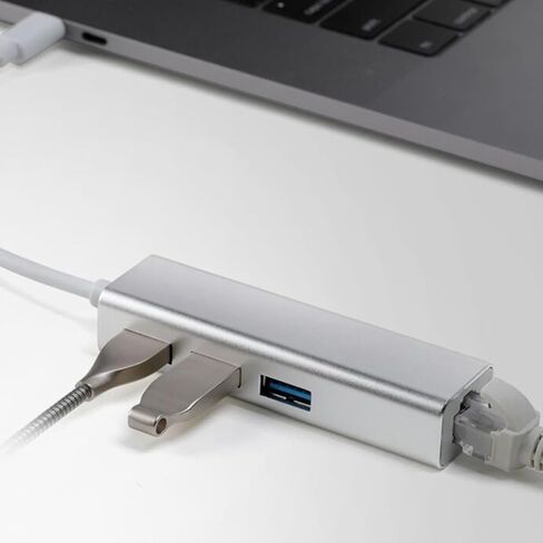 Angoily Type-c to USB Hub Ethernet Adapter for and Compatible High-Speed Data to and Play White in Saudi Arabia