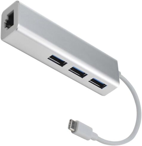 Housoutil 100m Type-c to Ethernet Adapter USB Hub No Driver Installation Required Compatible Data Transmission White in Saudi Arabia