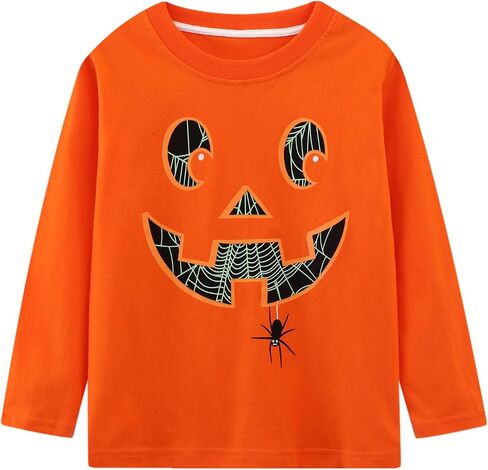 Boys Long Sleeve T-Shirt Cotton Casual Winter Crewneck Basic Active Tops Tee Tunic Shirts 3 Packs Sets in Kuwait