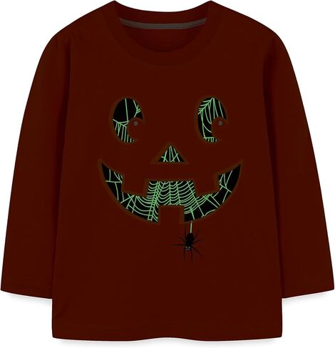 Boys Long Sleeve T-Shirt Cotton Casual Winter Crewneck Basic Active Tops Tee Tunic Shirts 3 Packs Sets in Kuwait