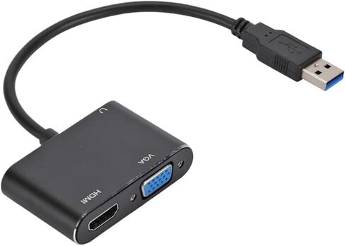 2 في 1 USB 3.0 إلى HDMI V/GA ​​محول إخراج محول 1080P إلى كابل لنظام التشغيل 7/8/10 in Kuwait