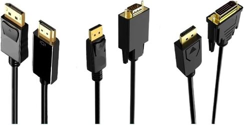 محول pl-UG مطلي DP إلى VGA/DVI D/HDMI كابل طويل للتلفزيون والكمبيوتر 4K 1080P HD Displayport Display Port محول (DP إلى HDMI) in Kuwait