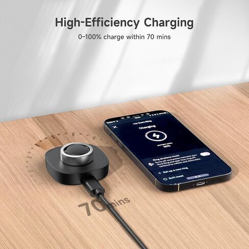 متوافق مع Oura Ring Gen3 - شاحن الحلقة الذكية مقاس 7، قاعدة شحن آمنة محمولة مع كابل USB-C in Saudi Arabia