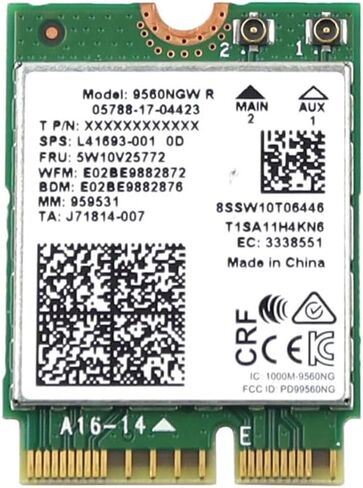 Wireless Card 5W10V25772 8S5W10V25772 Compatible Replacement Spare Part for Intel Wireless-AC 9560 9560NGW R 1.73Gbps M.2 2230 PCI-Express USB WiFi 5 802.11ac Bluetooth 5.1 in Kuwait