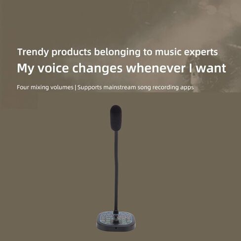 USB Computer Microphone, Plug & Play 16 Sound Effects Voice Changer for Android & iOS Phone/Computer/PC/Laptop, Supports Type C, USB, 3.5mm Sound Interfaces in Saudi Arabia