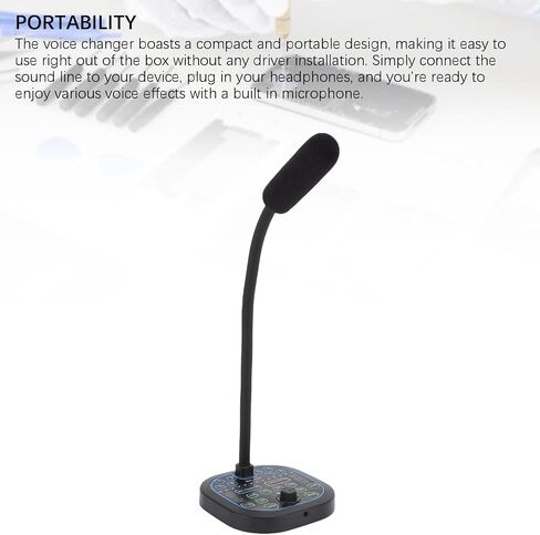 USB Computer Microphone, Plug & Play 16 Sound Effects Voice Changer for Android & iOS Phone/Computer/PC/Laptop, Supports Type C, USB, 3.5mm Sound Interfaces in Saudi Arabia