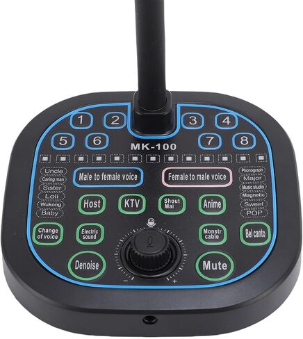 USB Computer Microphone, Plug & Play 16 Sound Effects Voice Changer for Android & iOS Phone/Computer/PC/Laptop, Supports Type C, USB, 3.5mm Sound Interfaces in Saudi Arabia