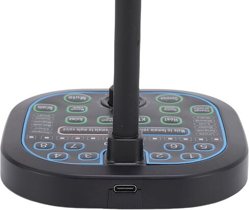 USB Computer Microphone, Plug & Play 16 Sound Effects Voice Changer for Android & iOS Phone/Computer/PC/Laptop, Supports Type C, USB, 3.5mm Sound Interfaces in Saudi Arabia