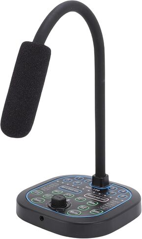 USB Computer Microphone, Plug & Play 16 Sound Effects Voice Changer for Android & iOS Phone/Computer/PC/Laptop, Supports Type C, USB, 3.5mm Sound Interfaces in Saudi Arabia