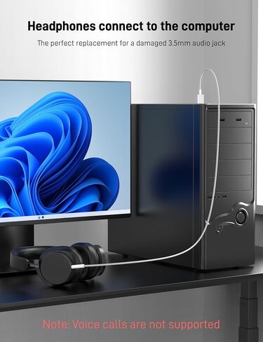 كابل صوت Aux بطول 3 أقدام إلى 3.5 ملم، قطعتان، محول USB مضفر من النايلون ذكر إلى AUX ذكر سلك صوت ستيريو TRS لسماعات الرأس، وأجهزة الكمبيوتر الشخصية، وأجهزة الكمبيوتر المحمول، ومكبرات الصوت، وأجهزة الكمبيوتر التي تعمل بنظام Windows PS5 PS4 Mac OSX Desktops in Kuwait