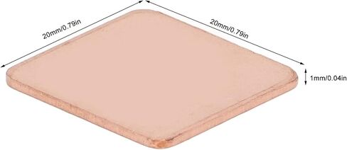 100Pcs Pure Copper Heatsink No Burr Red Copper Plate Cooler Heat Sink Thermal Pad Shim for Phone PC Laptop Graphics Card CPU VGA RAM Heat Dissipation (15 * 15 * 1.0MM) in Saudi Arabia