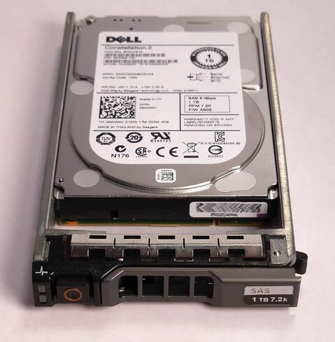 محرك الأقراص الصلبة Dell XKGH0 1 تيرابايت 7.2K SAS 2.5 6G SED (متجدد) in Kuwait