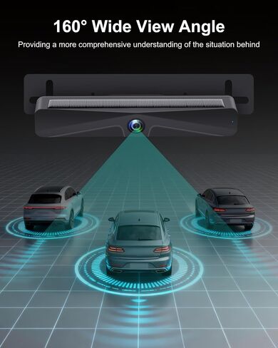 Solar Wireless Backup Camera with 4.3" Monitor, Reversing Camera USB Charger Port 5000mAh Battery Easy Installation Back Up Camera,Waterproof Reverse Camera for Car RV Van,SUV,Truck in Saudi Arabia