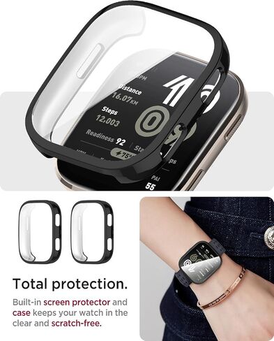 2 Pack Miimall Case Compatible for Amazfit Bip 6 Bumper [Plating Frame] [Full Coverage], Scratch-Proof, Women Men Soft TPU Cover Protective Cases All-Around Screen Protector for Bip 6 (Clear) in Saudi Arabia