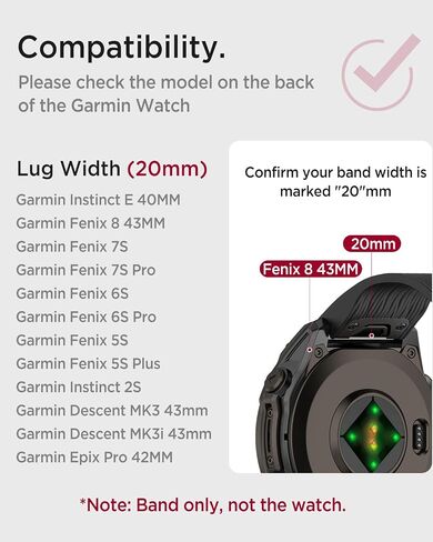 Miimall Silicone Band for Garmin Fenix 8/7/6/5/3, Quick Release, Women Men Soft Adjustable Wristband Striped Strap for Fenix 7X/6X/5X/Tactix 7, Forerunner 970/965, Instinct 2/3/E/2S/2X, Enduro3/2/1 in Saudi Arabia