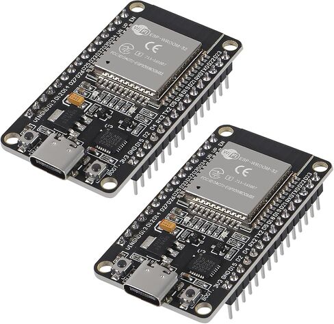 2PCS Type-C ESP32 ESP-WROOM-32 Development Board WiFi + Bluetooth CP2102 Dual Core 2.4Ghz Microcontroller Compatible with Arduino (ESP32 30P, Type-C) in Saudi Arabia