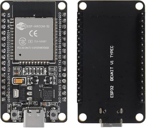 2PCS Type-C ESP32 ESP-WROOM-32 Development Board WiFi + Bluetooth CP2102 Dual Core 2.4Ghz Microcontroller Compatible with Arduino (ESP32 30P, Type-C) in Saudi Arabia