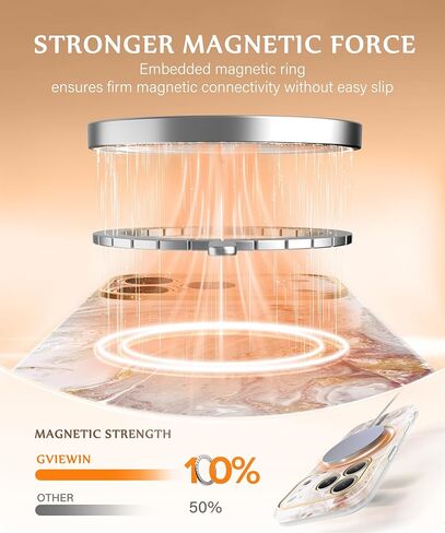 GVIEWIN for iPhone 17 Pro Case Compatible with MagSafe, with Screen Protector [Full Camera Protection] Military-Grade Shockproof Slim Magnetic Marble Phone Case for 17 Pro 6.3", A-Pearlescent/Gold in Kuwait