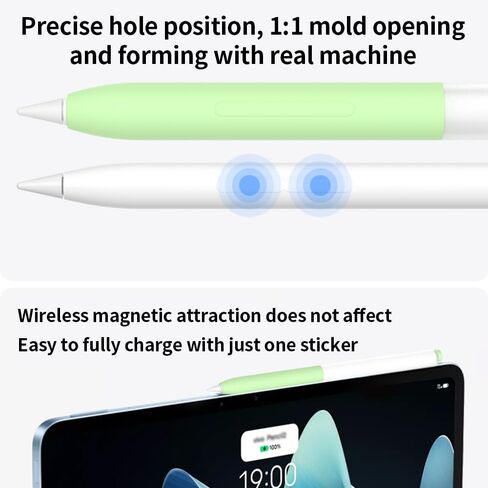 حافظة أقلام دوبامين متوافقة مع Vivo Pencil 2s/iQOO Pencil 2s/iQOO Pencil Air Jelly Sleeve - غلاف TPU متعدد الألوان، مقاس نحيف، حماية من الخدش - أبيض in Kuwait