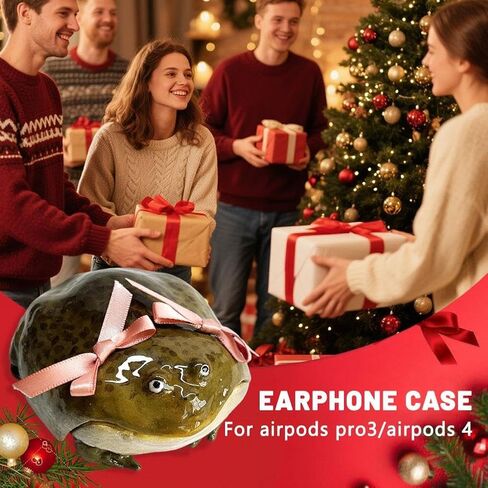 حافظة سماعات الأذن متوافقة مع Airpods 4 / Pro 3 - غطاء بتصميم الضفدع القبيح حيوانات إبداعية ناعمة مضادة للخدش واقي سماعة أذن لاسلكي، حافظة مصنوعة يدويًا (لأجهزة Airpods 4) in Kuwait